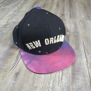 New Orleans Pelicans NBA Mitchell & Ness Star Wool Snapback Hat Cap Black